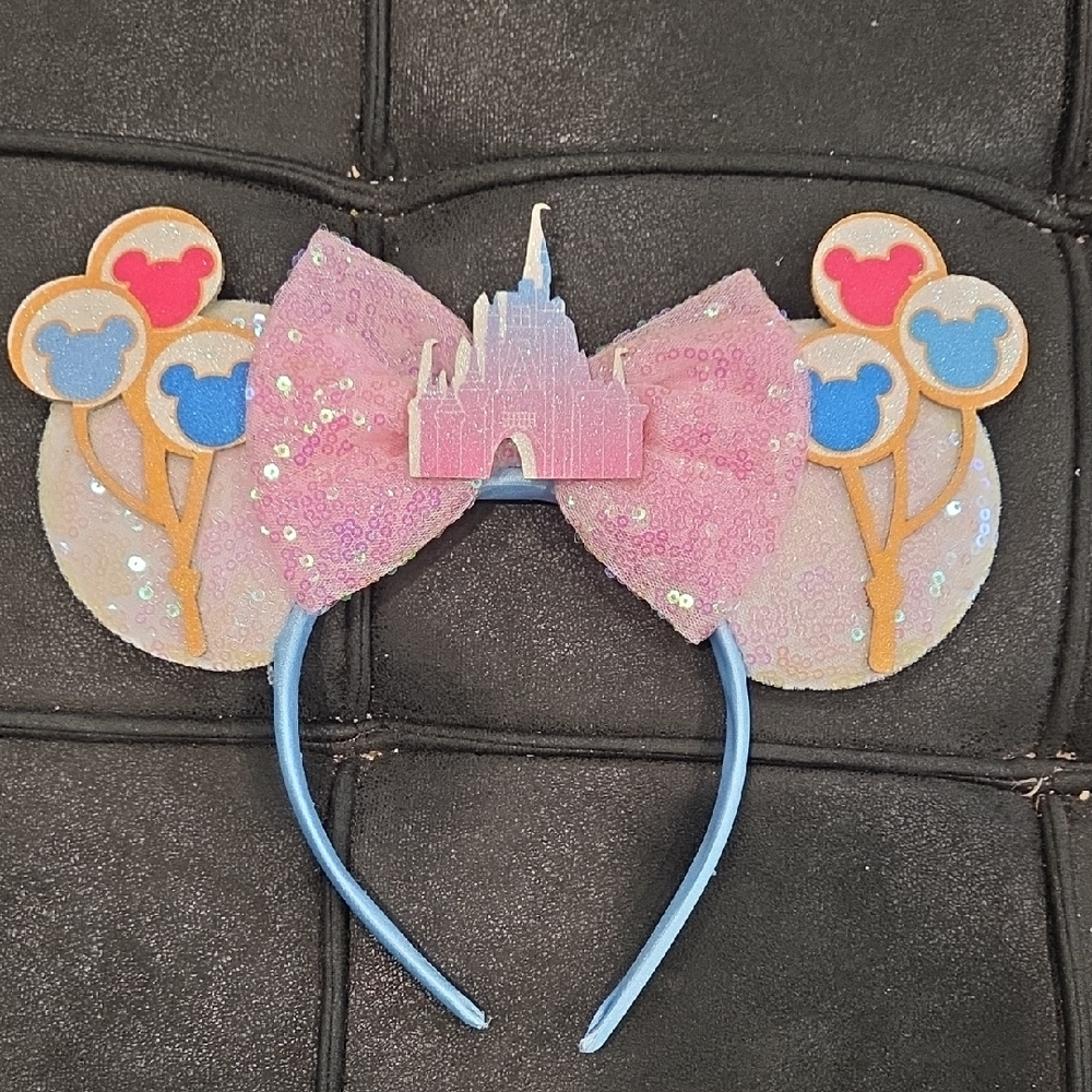 Disney Pink and Blue Sequin Castle Headband